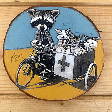 5" Wood End - Raccoon Uber