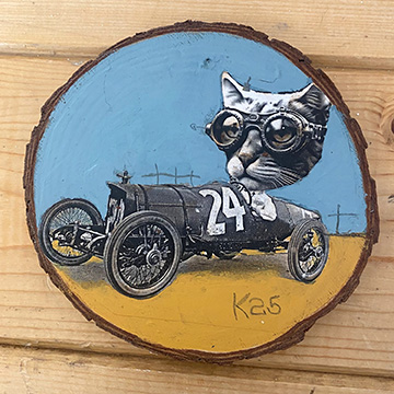 5" Wood End - Race Cat